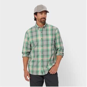 Alaskan Hardgear Duluth Trading Midnight Sun Plaid Shirt Men's 2XL Tall Green